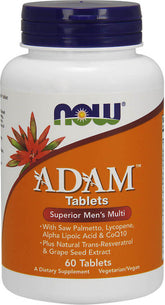 Adam Men's Multi-Komplex aus Vitaminen und Mineralstoffen für Männer 60 NOW FOODS Tabletten